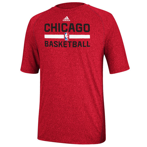 NBA Men adidas Chicago Bulls Red Practice Performance TShirt->nba t-shirts->Sports Accessory